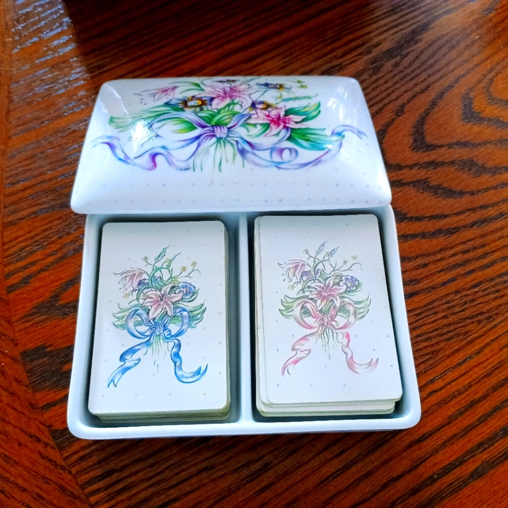 Horchow porcelain with complete cards vintage.